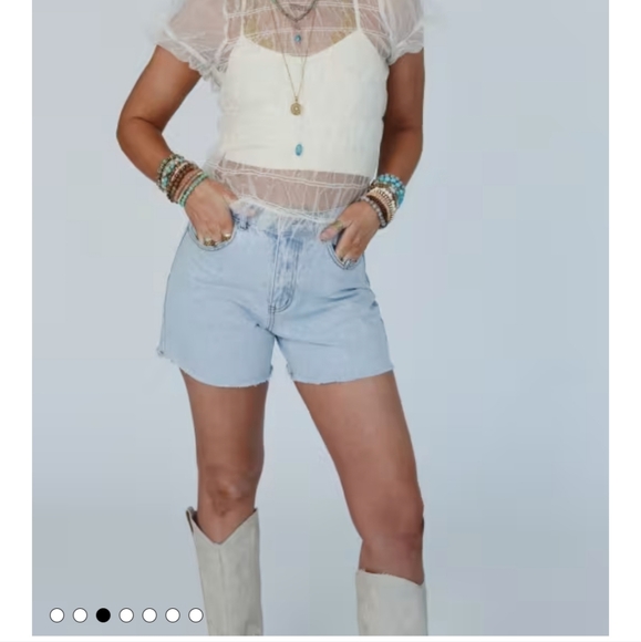 DREAMY TULLE SMOCKED TOP - Picture 2 of 5